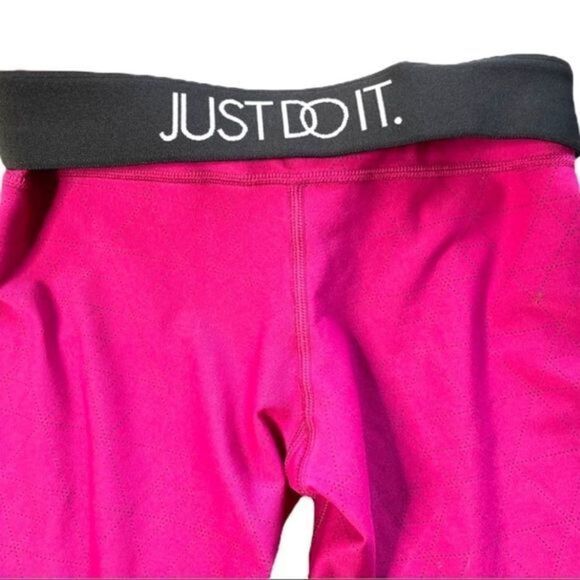 Nike Relay Dri Fit Tight Crop Legging Small Pink - Picture 7 of 7